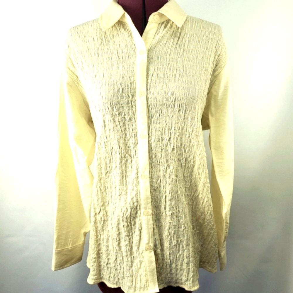 New W/O Tags | VICI | Women's Pale Yellow Button Down M Shirt